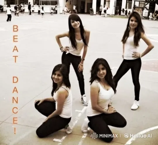 Girls Perform Backpack Kid Dance on Sports Court – AI Generated Video | Hailuo AI