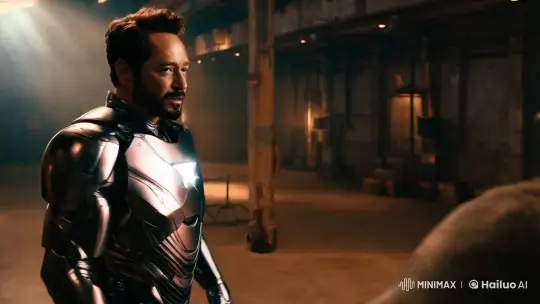 Tony Stark Fights in Industrial Warehouse with Dramatic Slow Motion – AI Generated Video | Hailuo AI