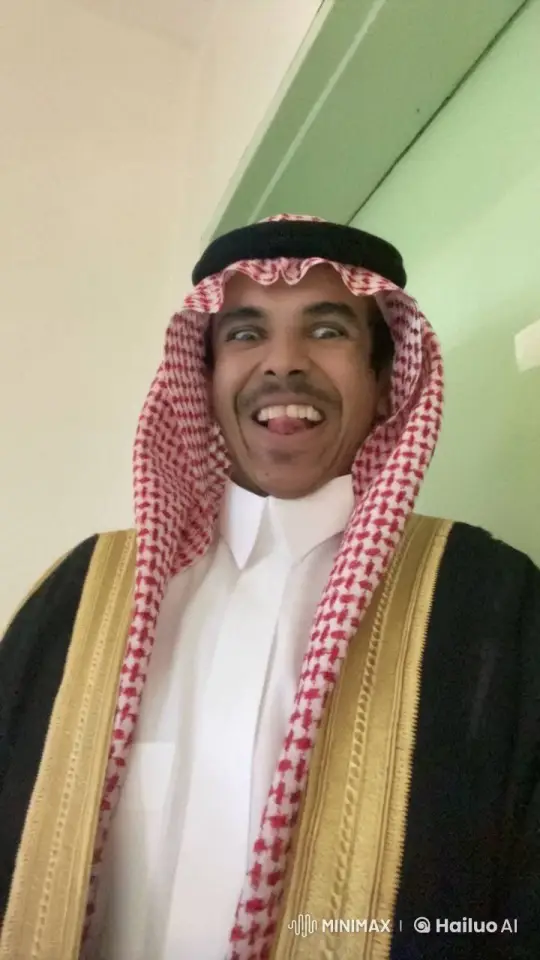 Man in Traditional Attire Smokes with Cheery Disposition – AI Generated Video | Hailuo AI