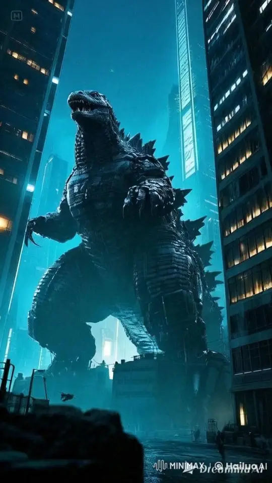 Godzilla Faces a City-Transforming Robot – AI Generated Video | Hailuo AI