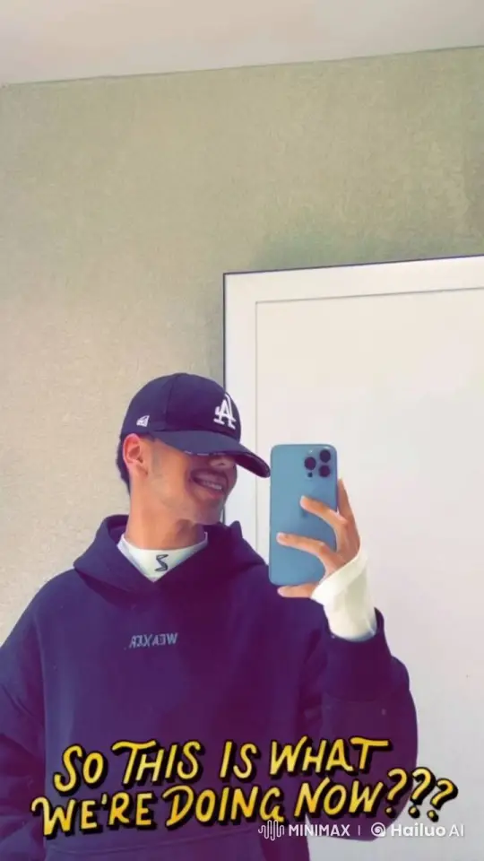 Person Smokes, Takes Selfie in Mirror Loop – AI Generated Video | Hailuo AI