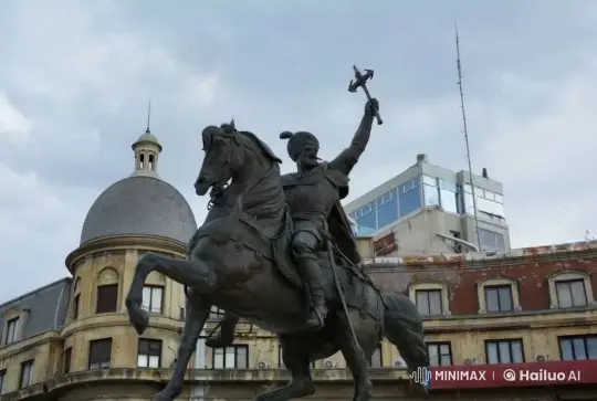 Equestrian Statue Comes to Life with Dramatic Disembarkment – AI Generated Video | Hailuo AI