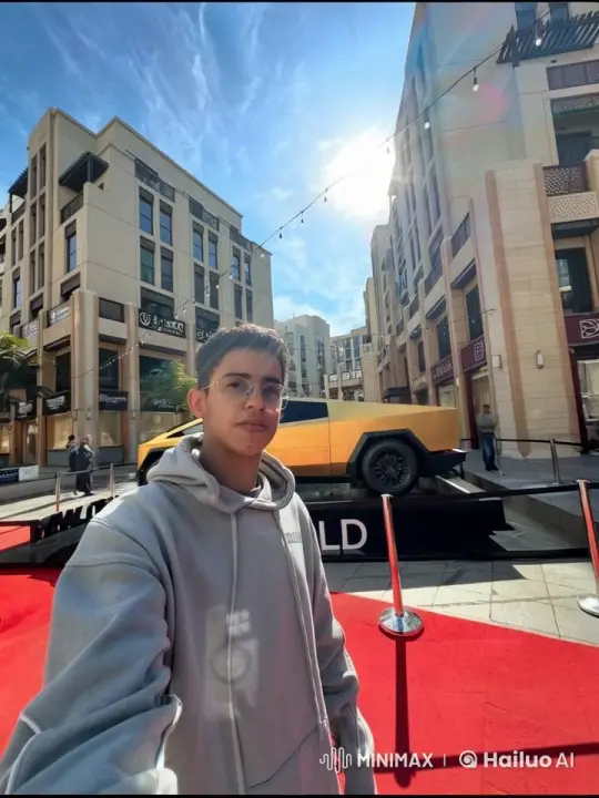 Young Person Smokes on Red Carpet in Urban Setting – AI Generated Video | Hailuo AI
