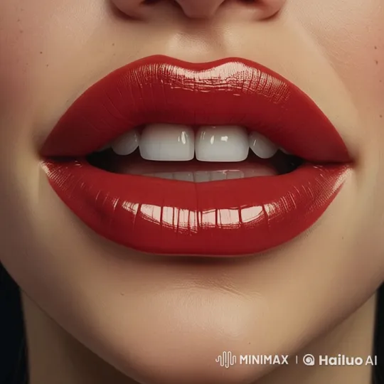 Luxurious Red Lips in Live2D: Glossy, Sensual, Captivating – AI Generated Video | Hailuo AI
