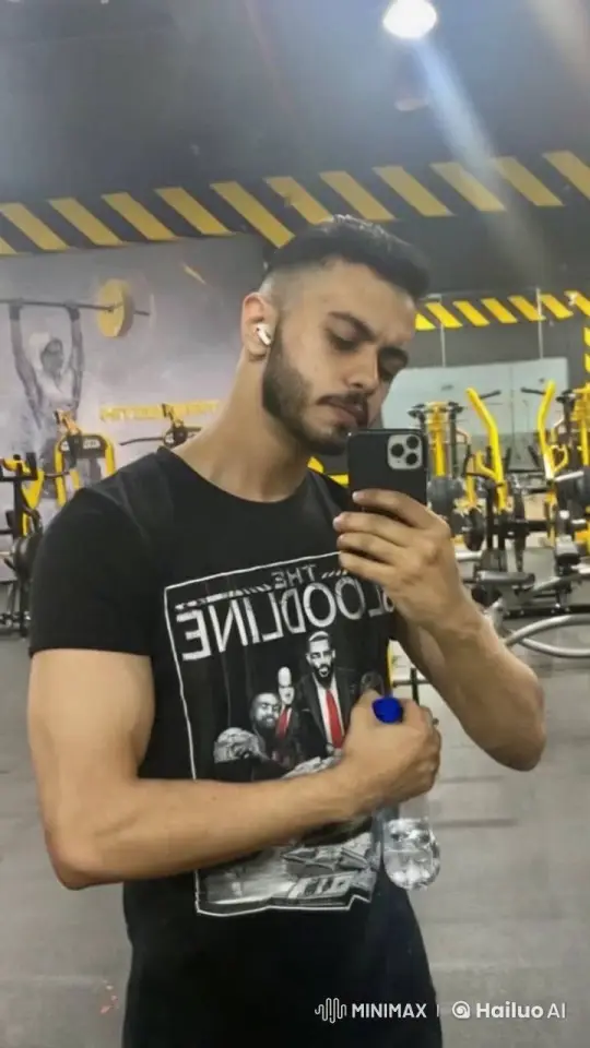 Young Man's Contemplative Gym Selfie to Smoking Transition – AI Generated Video | Hailuo AI