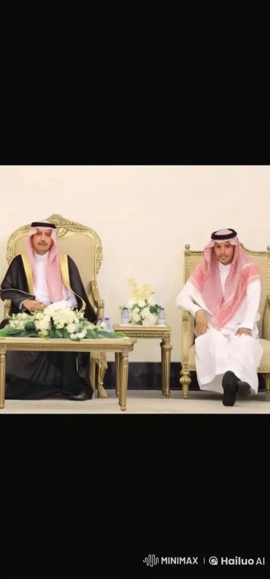 Two Men in Golden Chairs Smoking Cigarettes – AI Generated Video | Hailuo AI