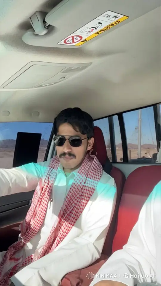 Person Smokes in Car Amidst Desert Landscape – AI Generated Video | Hailuo AI