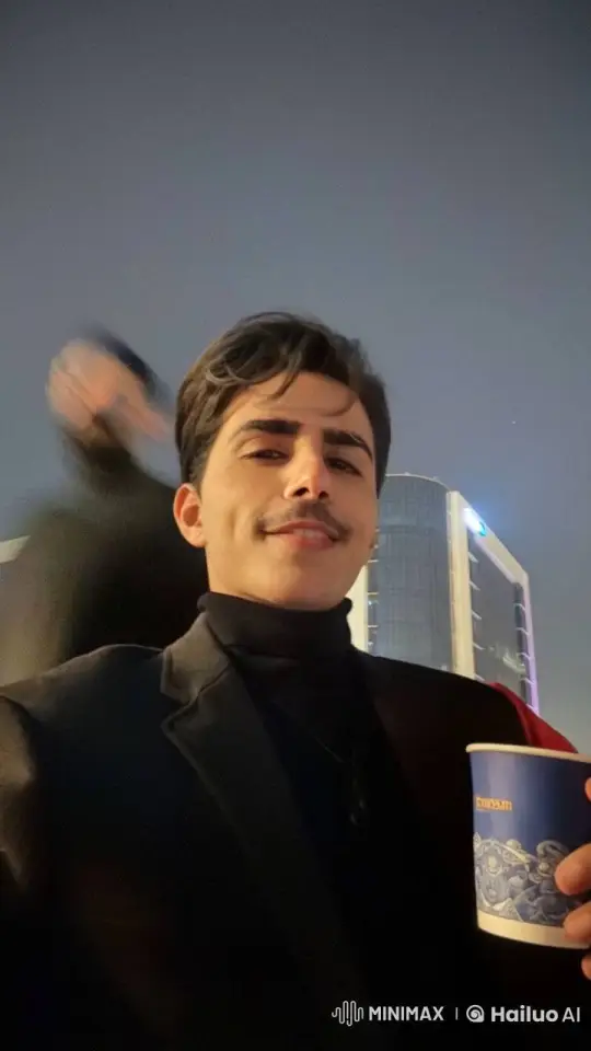 Nighttime Smoking Scene with City Lights Background – AI Generated Video | Hailuo AI