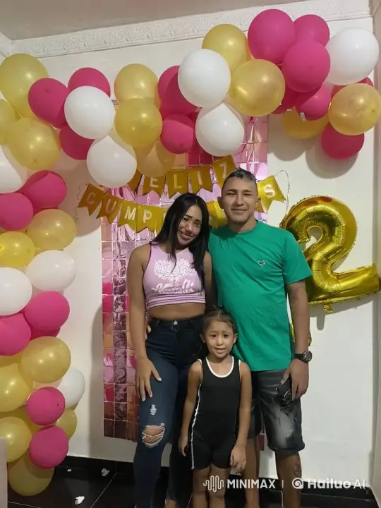 Family Cries Together in Front of Balloon Decorations – AI Generated Video | Hailuo AI