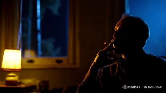 Contemplative Man in Moody Interior – AI Generated Video | Hailuo AI