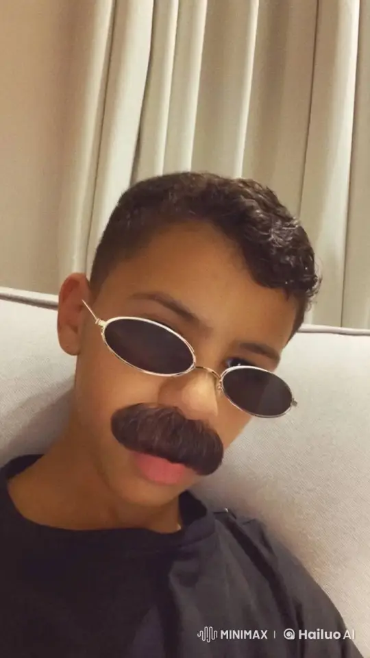 Boy Emulates Sophistication with Imaginary Cigarette – AI Generated Video | Hailuo AI