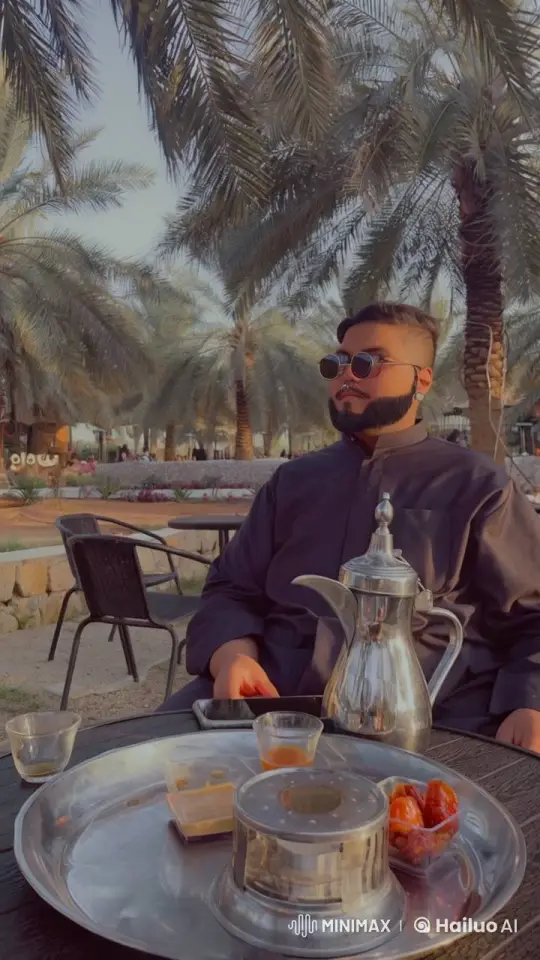 Traditional Gentleman Enjoying Tea and Cigarette at Café – AI Generated Video | Hailuo AI