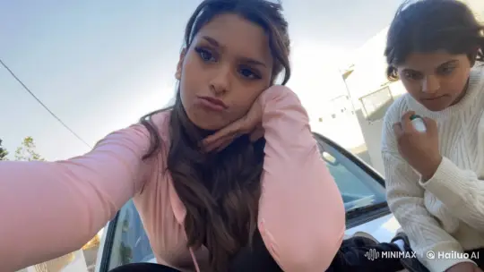 Young friends contemplate smoking on car hood – AI Generated Video | Hailuo AI