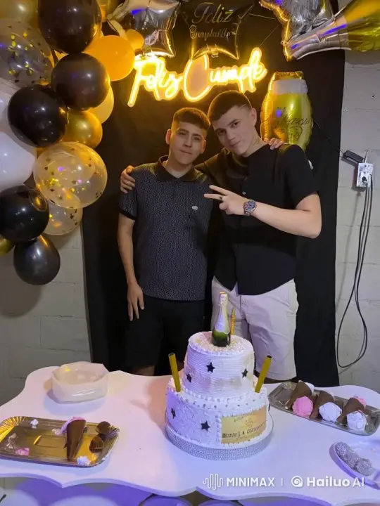 Friends Celebrate Birthday with Warm Embrace – AI Generated Video | Hailuo AI