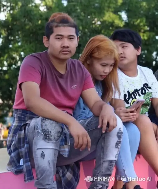 Man Transforms into Animated Dancer on Bench – AI Generated Video | Hailuo AI