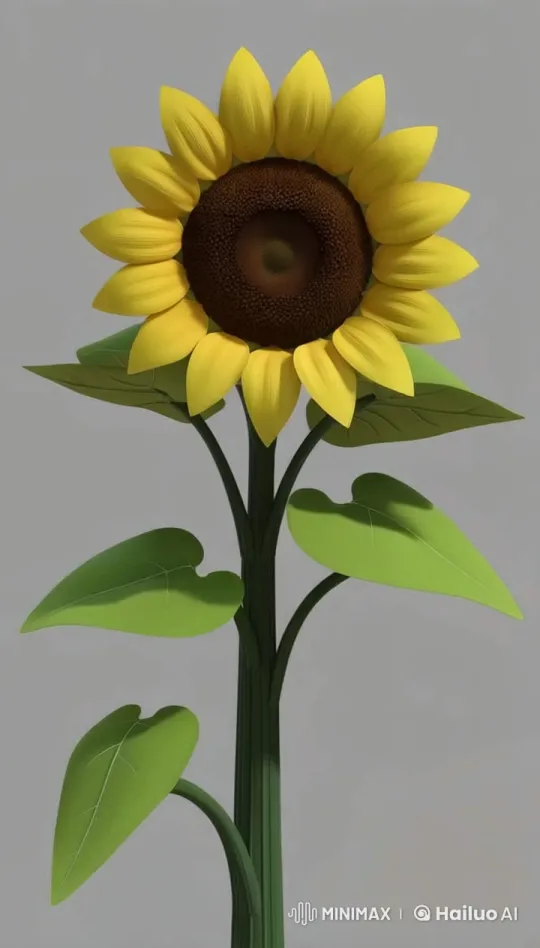 Animated Sunflower Appears to Talk with Rhythmic Movements – AI Generated Video | Hailuo AI