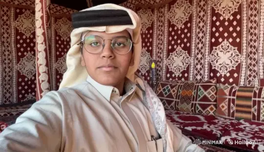 Traditional Attire and Smoking in a Serene Setting – AI Generated Video | Hailuo AI