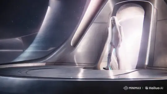 Radiant Saucer Vessel with Serene Tall Figure – AI Generated Video | Hailuo AI