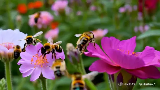 Pollinators in a Lush Garden Symphony – AI Generated Video | Hailuo AI