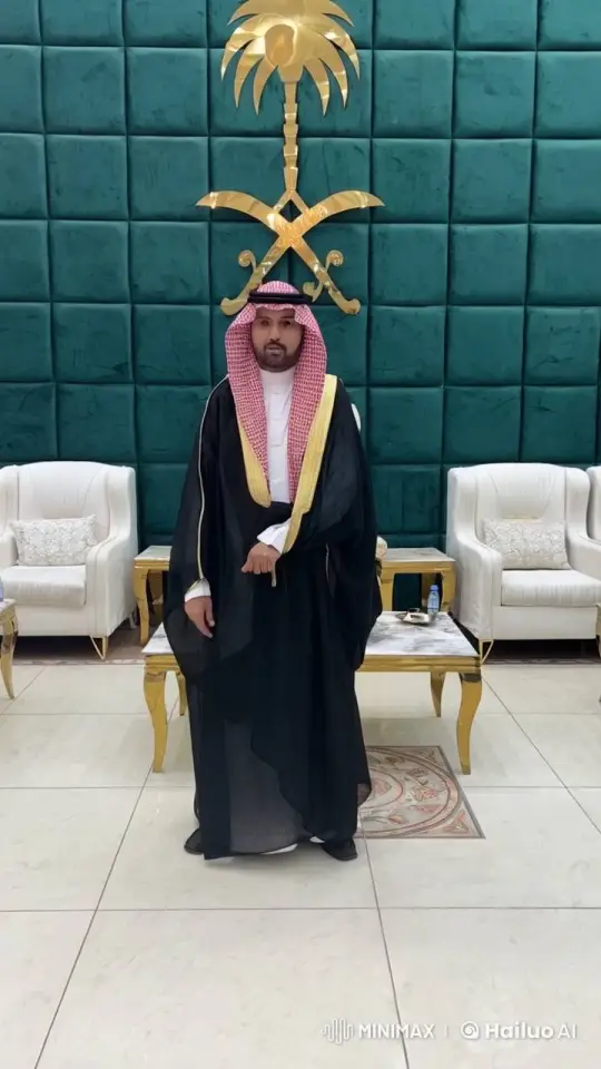 Traditional Attired Person Smoking Calmly in Luxurious Room – AI Generated Video | Hailuo AI