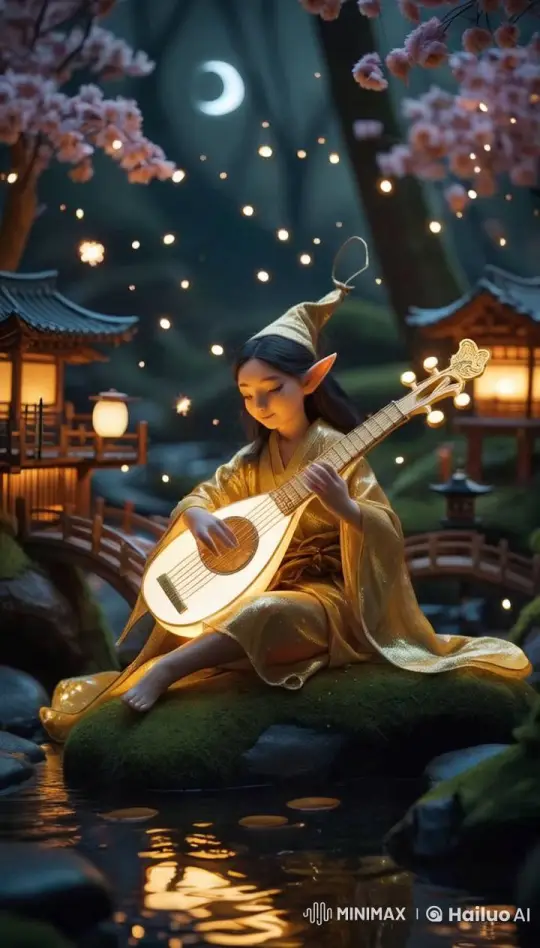 Enchanted Chinese Castle with Elf's Serene Performance – AI Generated Video | Hailuo AI