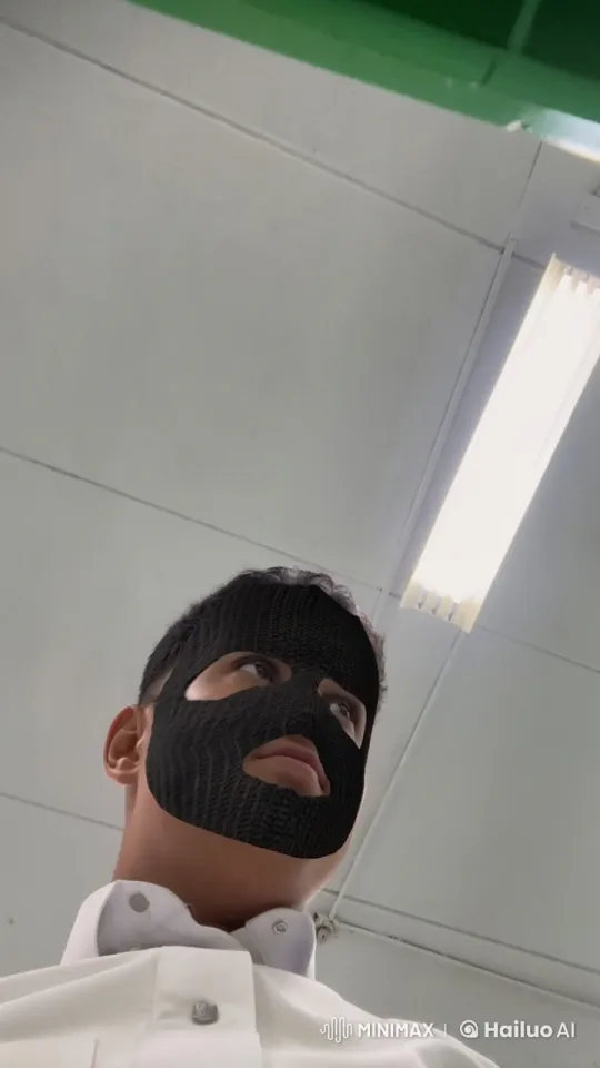 Mysterious Individual Smoking Under Fluorescent Light – AI Generated Video | Hailuo AI