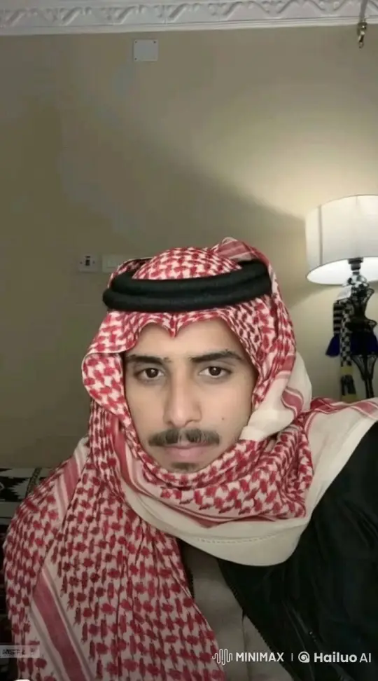 Man in Keffiyeh Contemplates with a Cigarette – AI Generated Video | Hailuo AI