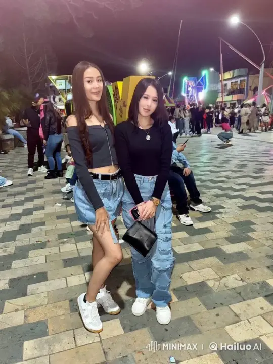 Confrontation at Bustling Night Carnival – AI Generated Video | Hailuo AI