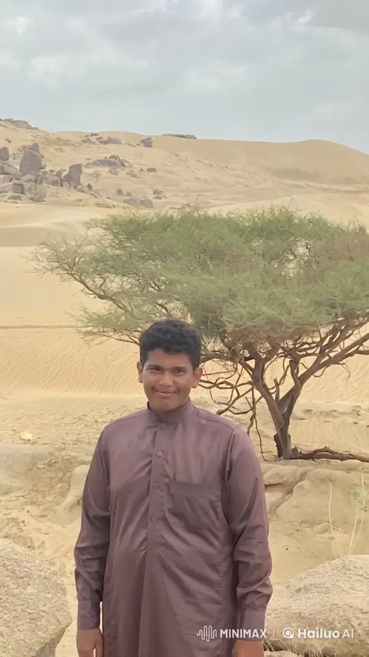 Person Smoking Calmly in Desert Landscape – AI Generated Video | Hailuo AI