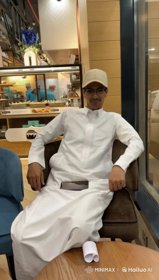 Person Smoking and Observing in a Lively Café Setting – AI Generated Video | Hailuo AI
