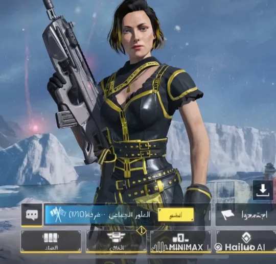 Futuristic Soldier in Icy Landscape with Weapon and Cigarette – AI Generated Video | Hailuo AI