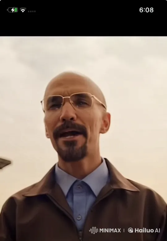 Bald Man with Goatee Discusses While Smoking – AI Generated Video | Hailuo AI