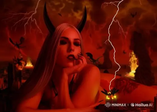 Apocalyptic Scene with Woman in Live2D Animation – AI Generated Video | Hailuo AI