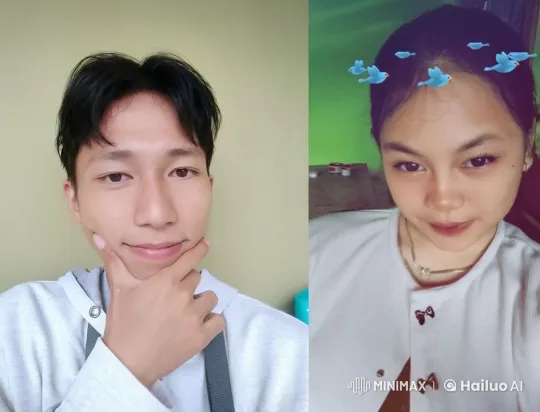 Young Couple Mimics a Kiss on Split-Screen – AI Generated Video | Hailuo AI