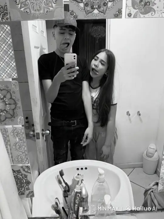 Man and Girl Playfully Take Selfie, Woman Enters, Girl Reacts Sad – AI Generated Video | Hailuo AI