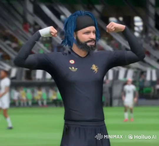 Athlete Smokes Cigarette on Football Field – AI Generated Video | Hailuo AI