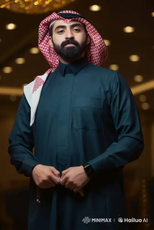Traditional Man Smoking in Ambient Light Loop – AI Generated Video | Hailuo AI