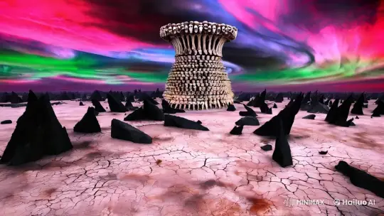 Cinematic Horror: Desolate Wasteland and Nightmarish Creatures – AI Generated Video | Hailuo AI