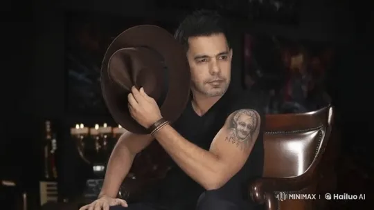 Introspective Singer in Dimly Lit Room with Hat – AI Generated Video | Hailuo AI