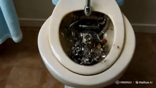 Aesthetic Destruction: The Art of a Toilet Exploding – AI Generated Video | Hailuo AI