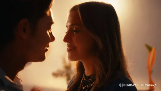 Romantic Couple's Kiss in Ethereal Setting – AI Generated Video | Hailuo AI