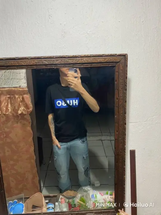 Person Undressing in Front of Mirror – AI Generated Video | Hailuo AI