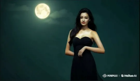 Woman Conjures Star on Palm Under Moonlit Sky – AI Generated Video | Hailuo AI
