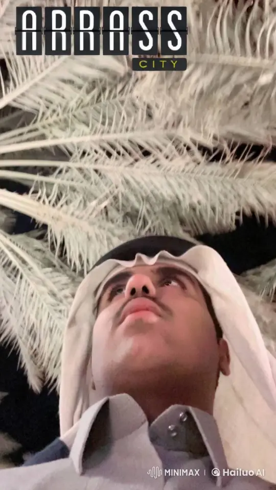 Night in Arrass City: Reflection Under Swaying Palms – AI Generated Video | Hailuo AI
