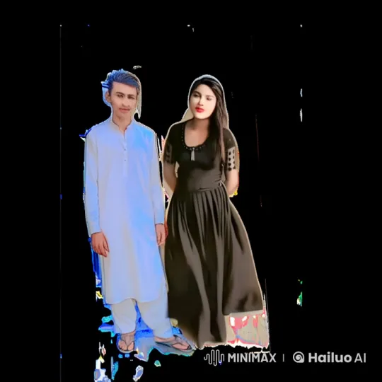Traditional Attire Couple's Embrace in Live2D Animation – AI Generated Video | Hailuo AI