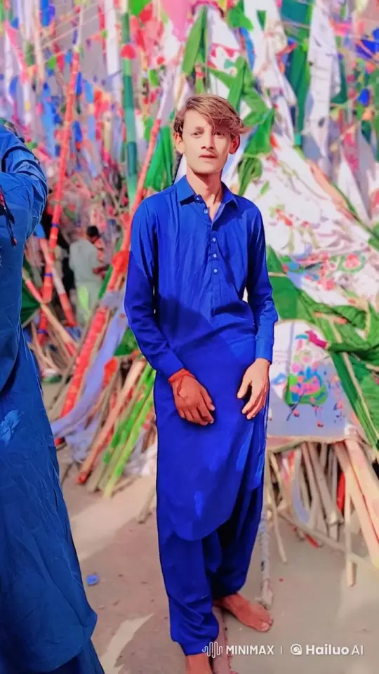 Young Man Celebrates with Traditional Outfit and Greeting – AI Generated Video | Hailuo AI