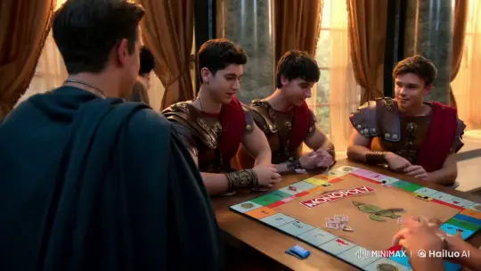 Roman Gladiators Play Monopoly in Opulent Set – AI Generated Video | Hailuo AI