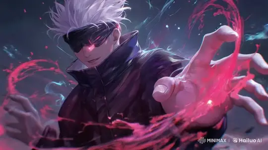 Character Releases Swirling Red Energy in Stormy Setting – AI Generated Video | Hailuo AI
