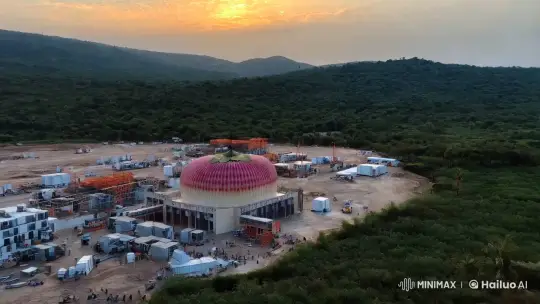 Title: "Strawberry Mosque: Architectural Harmony with Nature" – AI Generated Video | Hailuo AI
