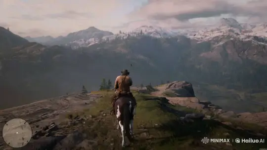 Cyborg on Horseback: Serene Mountain Journey – AI Generated Video | Hailuo AI